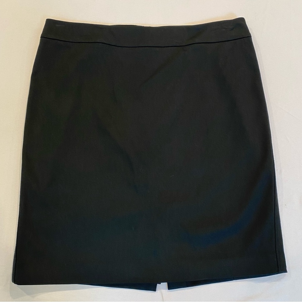 Elie Tahari Classic Black Pencil Skirt Wool-Blend Minimalist Office Women's 8